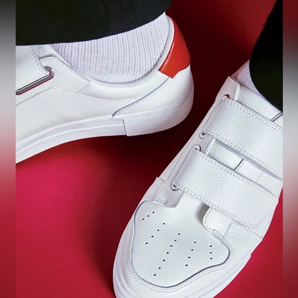 Ami Paris x GAP x GQ collab white red Velcro trendy stylish sneakers 11 - Picture 7 of 7